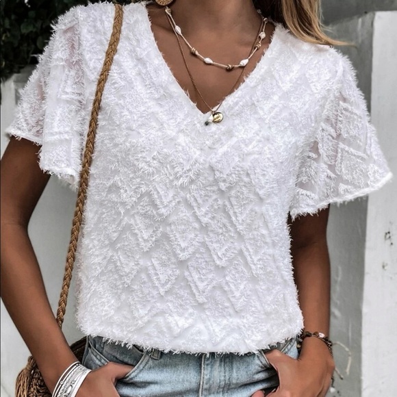 Fuzzy chevron blouse - Picture 7 of 7